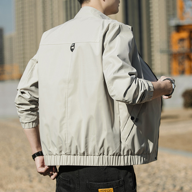 Directo de fábrica de los hombres chaqueta casual moda juvenil chaqueta coreana delgada de cuello alto chaqueta de otoño ropa de hombre al por mayor