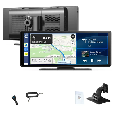 Wireless Carplay Car-Mounted Portable Navigation System with Reversing Image Smart Screen 10.26inch Android Auto (Car Convenient GPS Navigation) - carplay