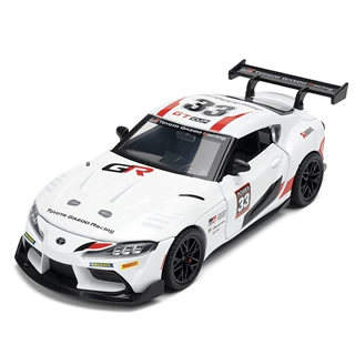 正版授权1:32丰田GT4合金跑车模型回力声光潮玩盲盒摆件男孩礼物