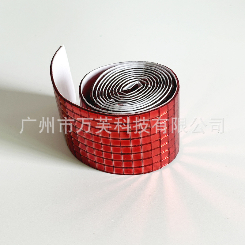 10色马赛克镜片玻璃墙贴自带背胶镜面球贴片手工DIY自粘装饰镜子|undefined