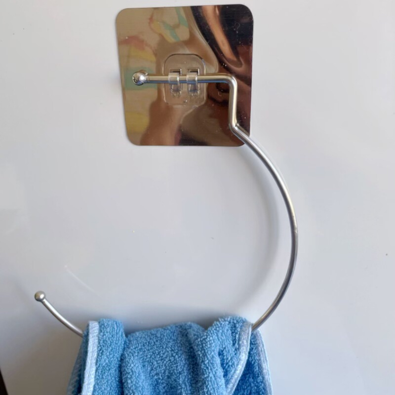 Wall Sticky Towel Rack Ring Towel Rack Punch-Free Bathroom Hook Ready-Made Bath Towel Rack Manufacturer