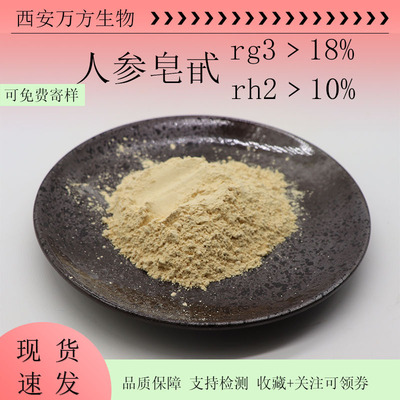 人参皂苷单体Rg3 18%Rh2 10%人参提取物现货包邮人参皂甙100g/袋|ms