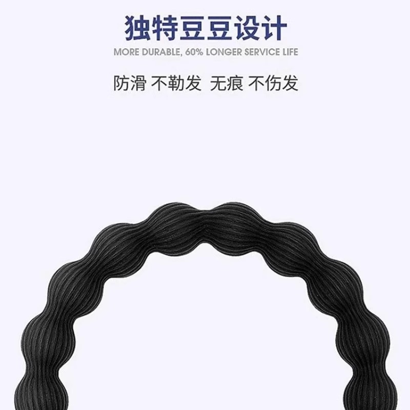 Doudou lazo para el cabello cuerda para la cabeza mujer alta cola de caballo accesorios para el cabello banda de goma negra punzante de alta elasticidad sensación de alta calidad duradera sin dañar el cabello