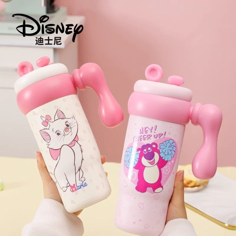 ステッチ共同ブランドストロー魔法瓶カップ女の子用 2025 新しい高価値保冷ウォーターカップ大容量アイスバーカップ|undefined