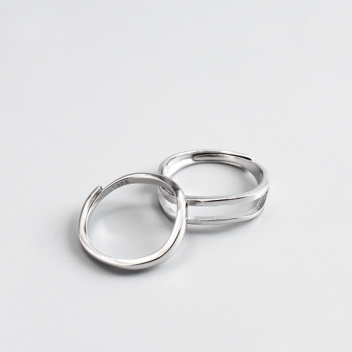 [Fit] Original niche design ring s925 sterling silver couple ring fashionable men and women live ring jewelry