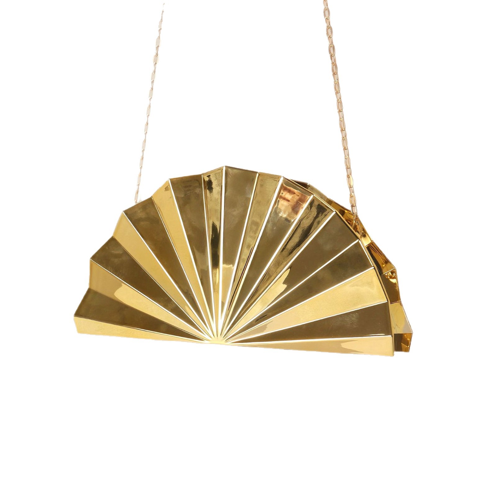 Cross-Border Women's Luxury Evening Bag Fashion Beaded Fan-Shaped Sequin Clutch Acrylic Evening Purse - Thumbnail 5