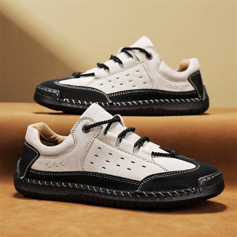 Летние мужские туфли ручной работы, кожаные, повседневные, больших размеров, кроссовки для трансграничной торговли Amazon.