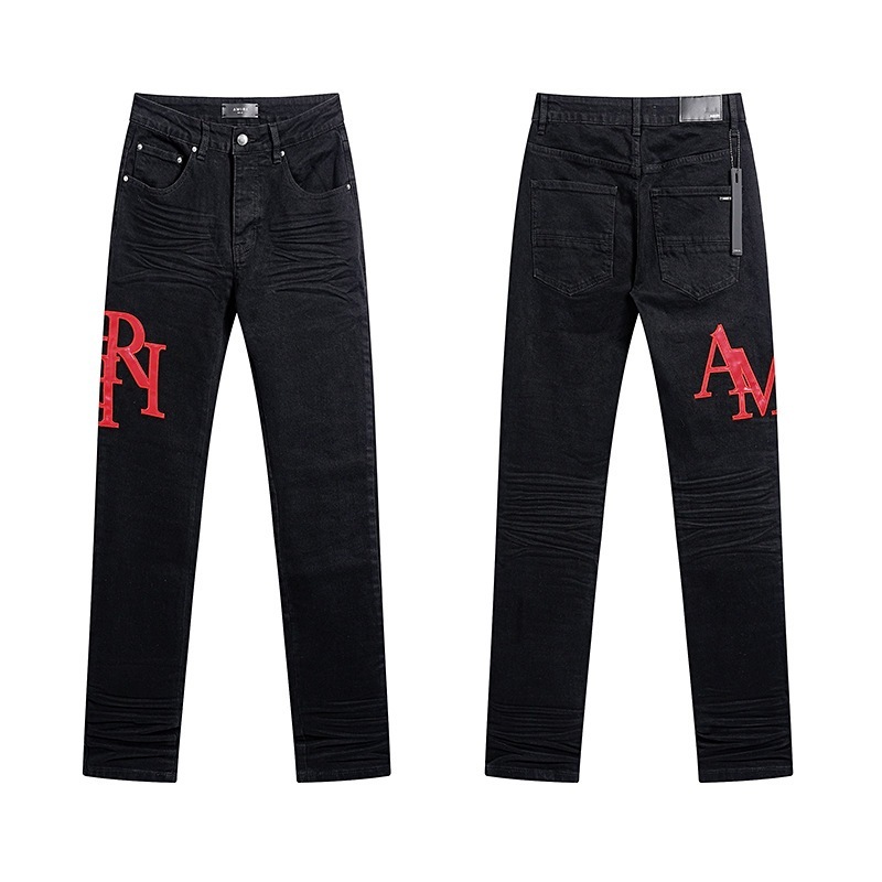 Ksubi トレンディなパープル新 AM スプラッシュインクプリントハイストリートレトロリッピングカジュアルメンズとレディーススリムジーンズ|undefined
