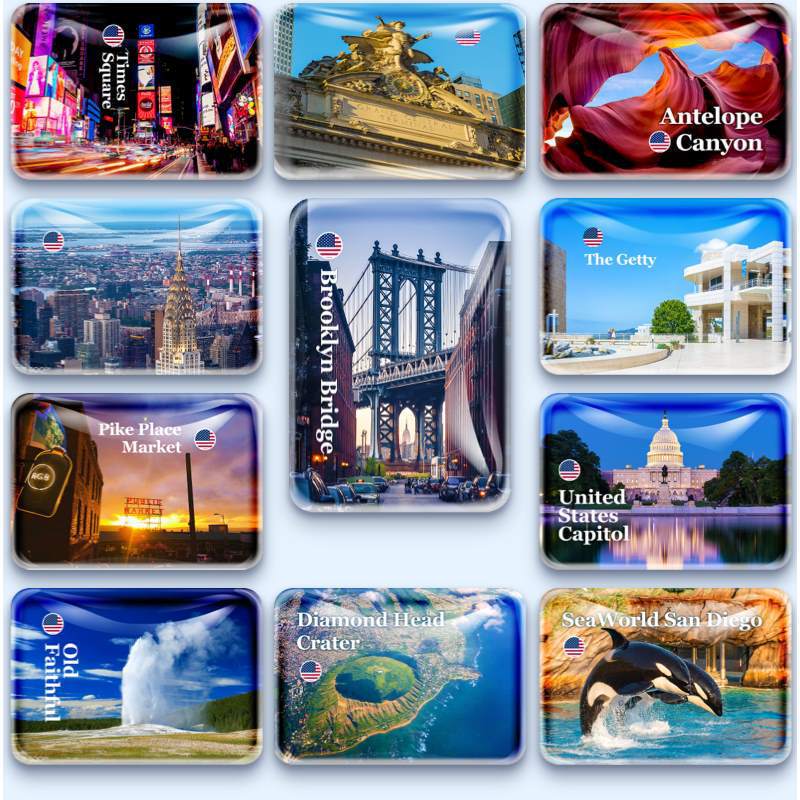 Los Angeles Foreigner Fridge Magnets New York San Francisco Tourist Statue of Liberty Boston Souvenirs