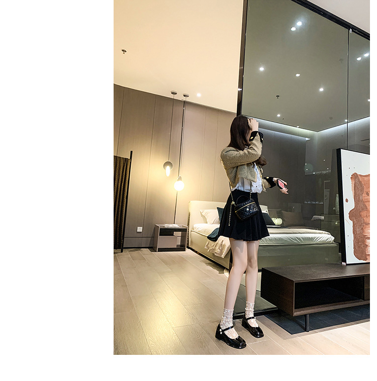 Mary Jane Little Leather Children's Summer 2024 Spring/Summer New Pearl Button Fairy Soft Thick Heel Shoes Girl_voghion.com