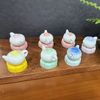 景德镇陶瓷转转把把壶网红个性车载桌面茶宠摆件装饰旅游纪念批发