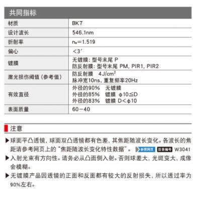 OptoSigma西格玛光机 S-SLB-08-10P 经济型球面凸透镜