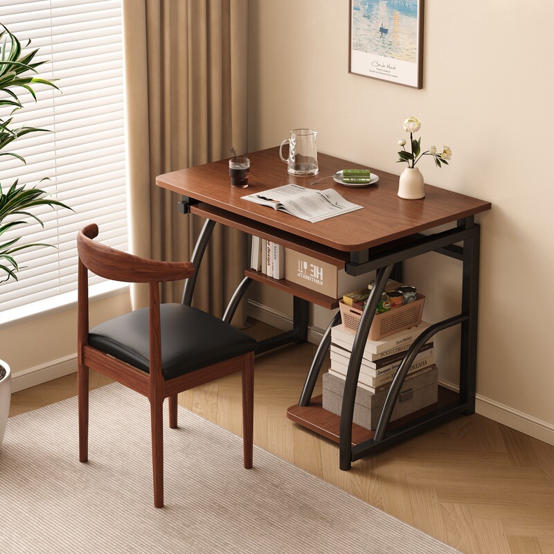 Desk and Bookshelf Integrated Table, Desktop Table That Can Hold a Computer, Office Desk, Bedroom Small Apartment Home Table, Single-Person Computer Desk Desk and Bookshelf Integrated Table, Desktop Table That Can Hold a Computer, Office Desk, Bedroom Small Apartment Home Table, Single-Person Computer Desk