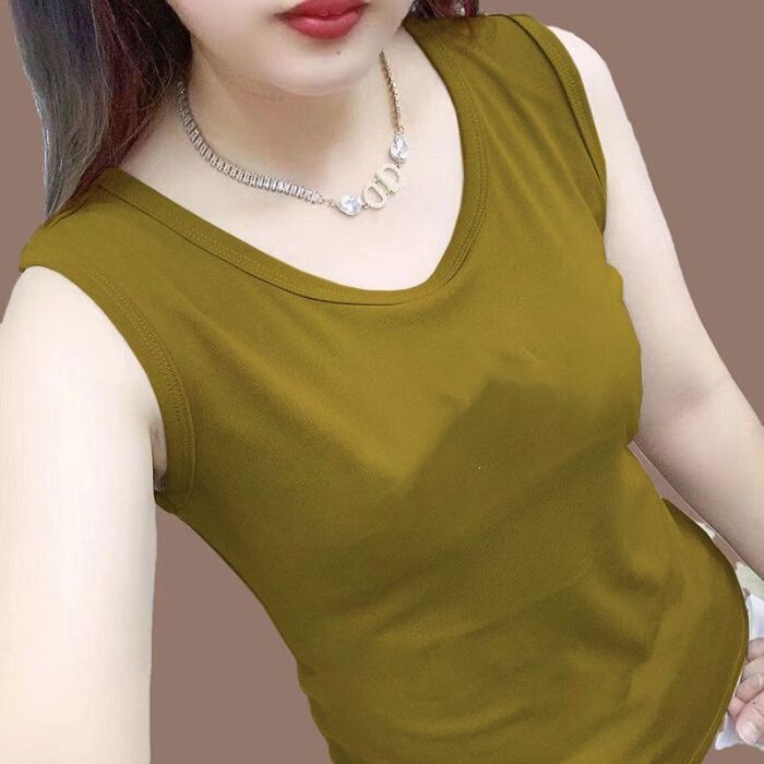2026 New Summer Sports Style Casual Pure Cotton Vest for Middle-Aged and Elderly Mothers, Women's Large Size Loose-Fitting Youthful Top