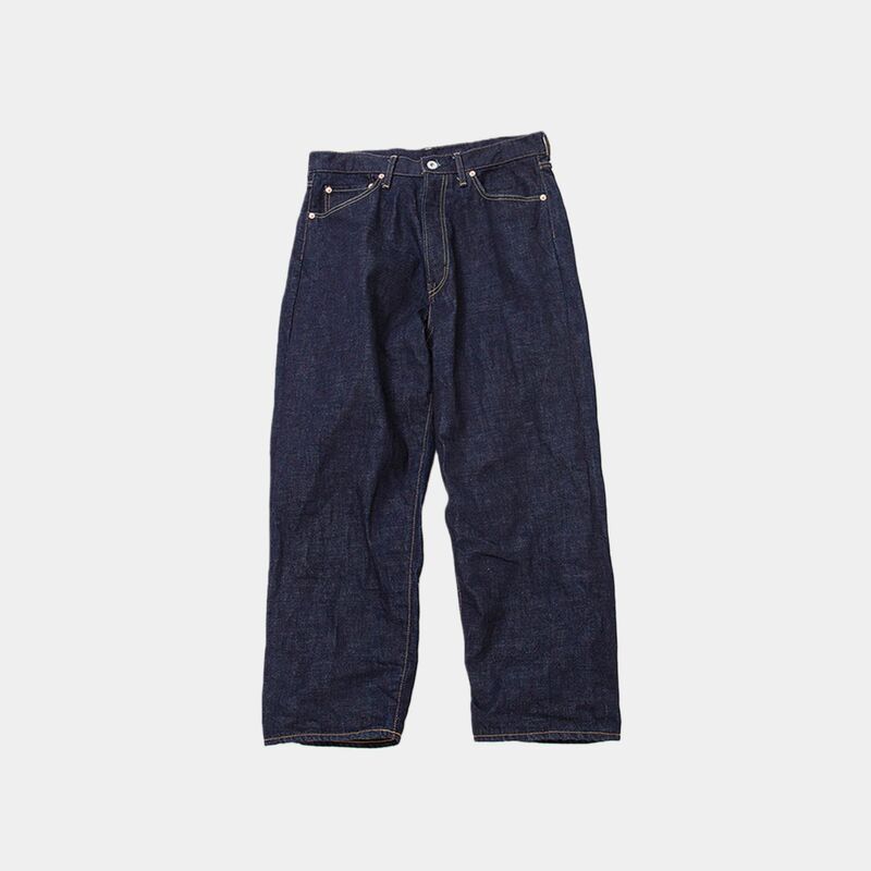 Maminqin New Heavy-Duty Raw Denim Straight-Leg Jeans for Men and Women, Vintage Style, Loose Fit, Wide-Leg Pants