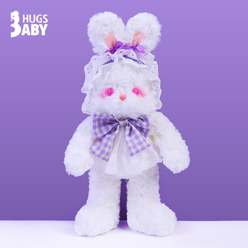 Abrazo bebé genuino Lolita conejo muñeca cinta pajarita oso de peluche de juguete animal muñeca de trapo regalo