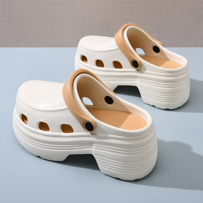 Zapatos de verano para mujeres con una base gruesa y antideslizante, zapatillas transpirables, EVA multifuncional, antiolor y desgaste, zapatillas de playa