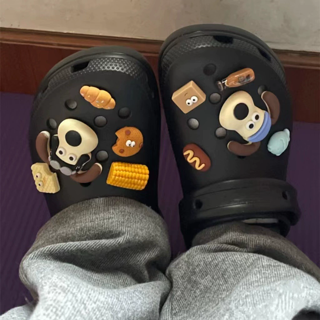 Отверстие аксессуары для обуви обувь цветок пряжка для обуви декоративная пряжка Palm Dog черный DIY милая маленькая красная книга с мультяшными аксессуарами