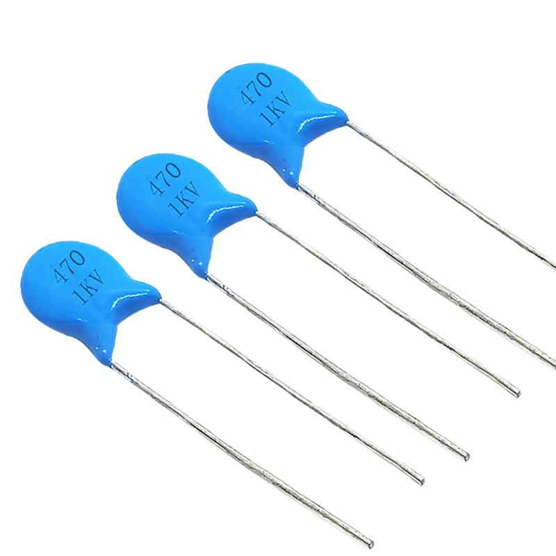 Direct insertion high voltage ceramic disc capacitor 1KV470K, diameter 5.8mm, 0.047NF 47PF/1KV ±10% 