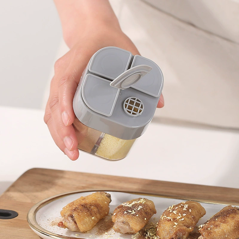 Kitchen home seasoning bottle plastic feasting tank combination set set seasoning tank multi -in -four -in -one flip sealing moistureproof