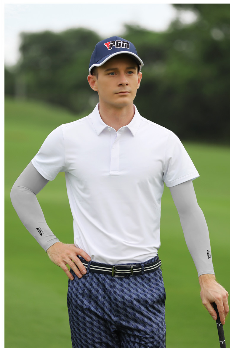 Tay áo chống nắng golf PGM chất liệu lụa băng thoáng khí cho nam nữ — Màu xanh lam chi tiết 10