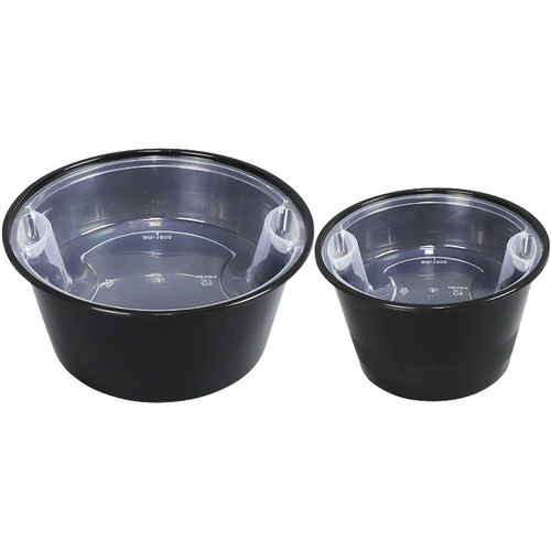 Disposable bowl noodle separator double-layer packing box takeout box wholesale 1250 with lid factory plastic PP round bowl