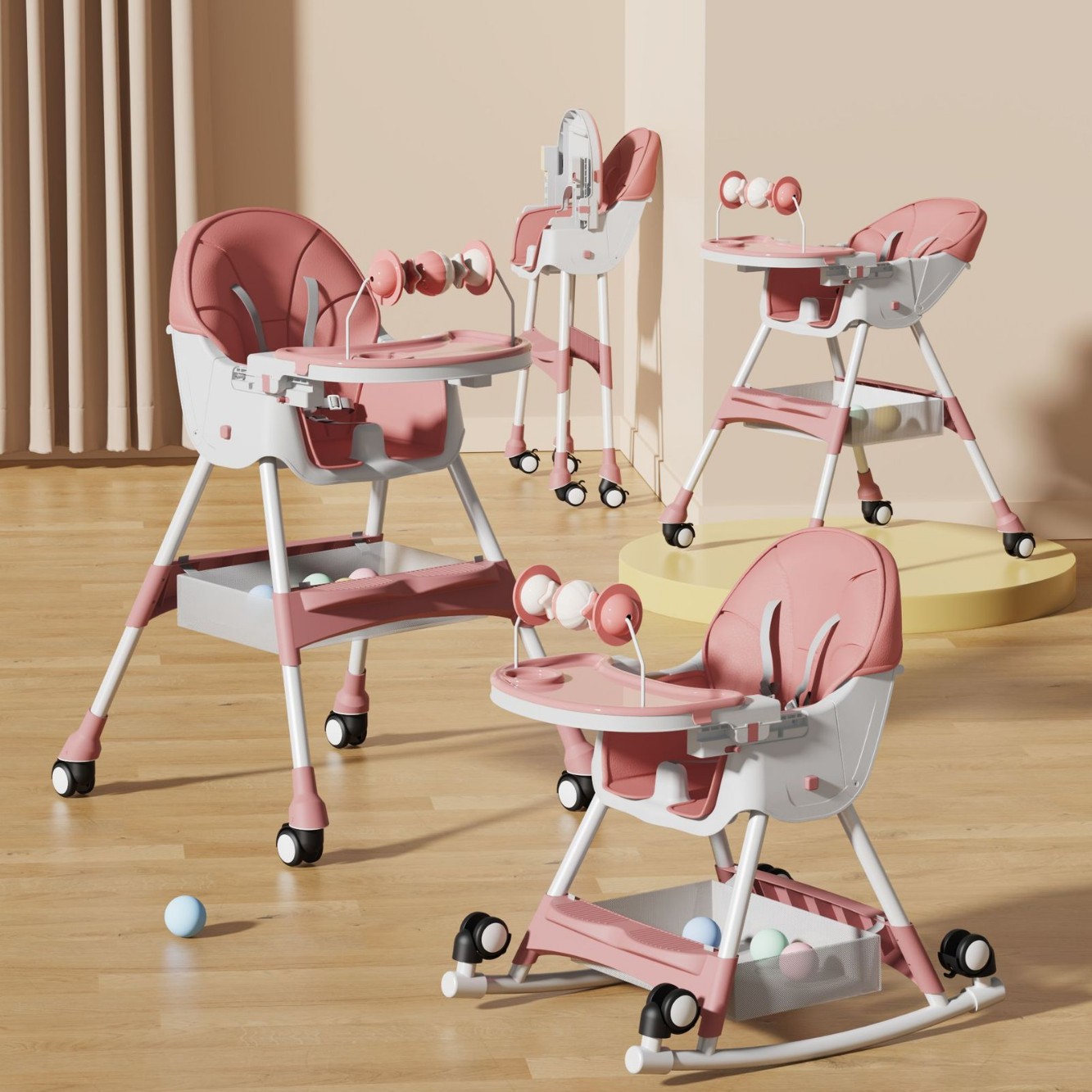 Silla de comedor para bebés, silla plegable multifuncional para bebés, mesa de comedor para bebés portátil, asiento para niños