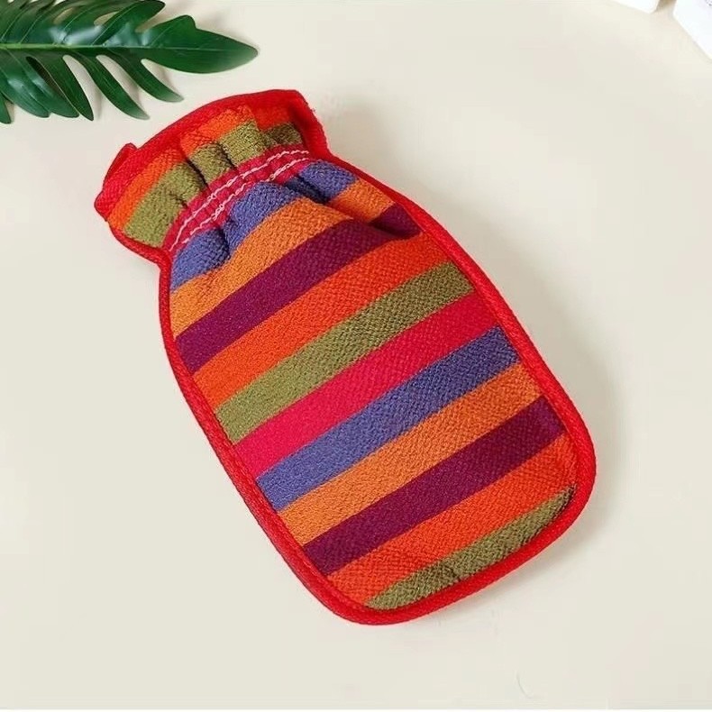 Arco iris rayas toallas de toallas de baño para hombres y mujeres dos lados espalda toallas de baño guantes de lavado de arena gris gruesa toallas de toallas de baño