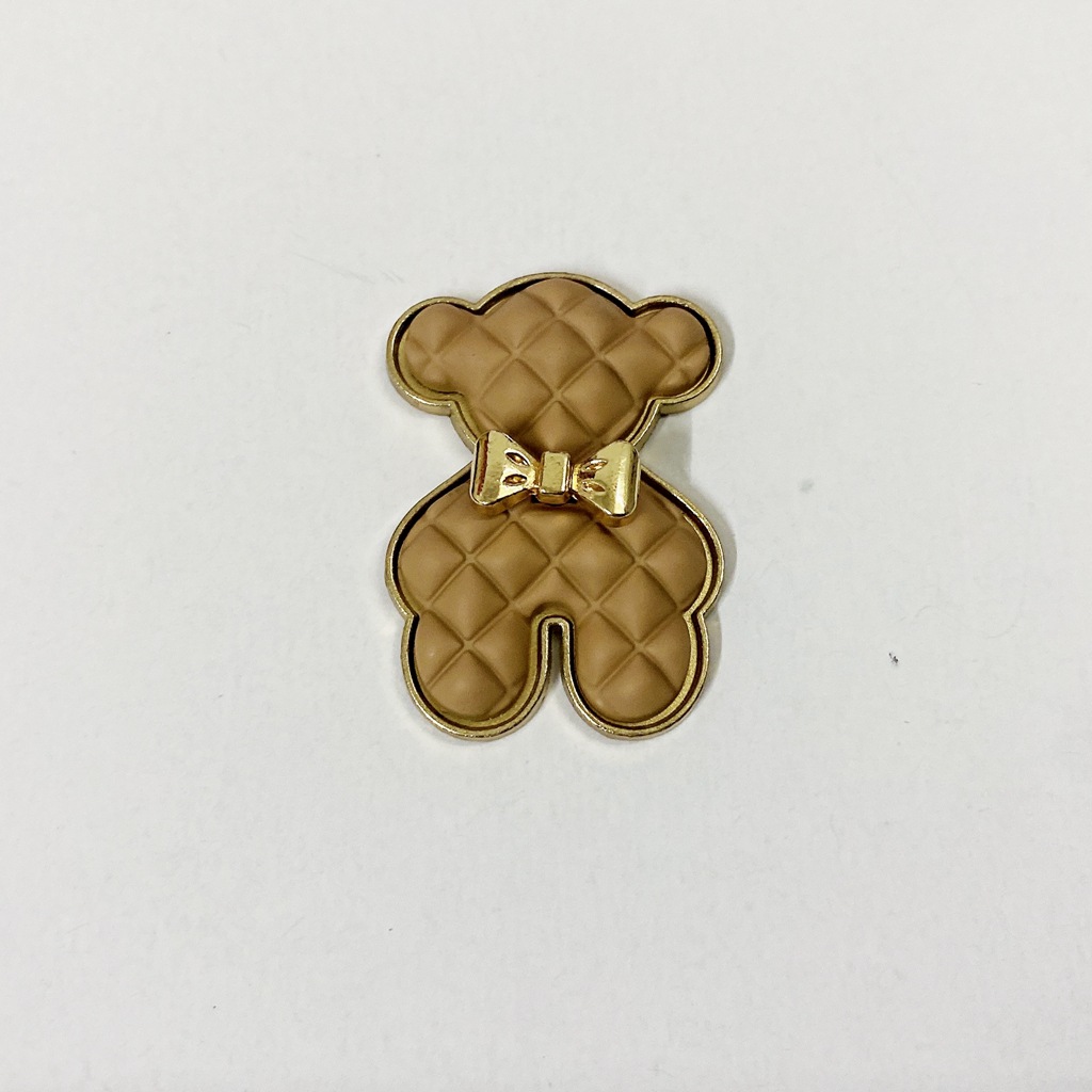 Nuevo creativo pintura en aerosol oso diy accesorios de joyería teléfono móvil shell material de belleza aleación oso accesorios para el cabello pajarita ins