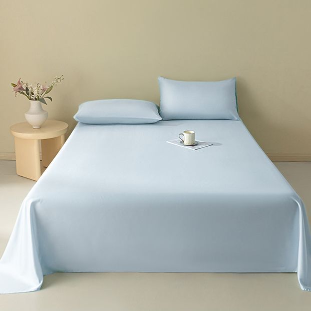 Sábanas de verano de seda de una sola pieza, dormitorio doble individual, seda de hielo, funda de edredón desnuda, funda de almohada de edredón fresco, juego de tres piezas, verano