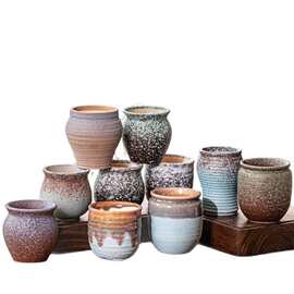 多肉花盆陶瓷法师老桩盆大口径北欧简约多肉花盆套装组合