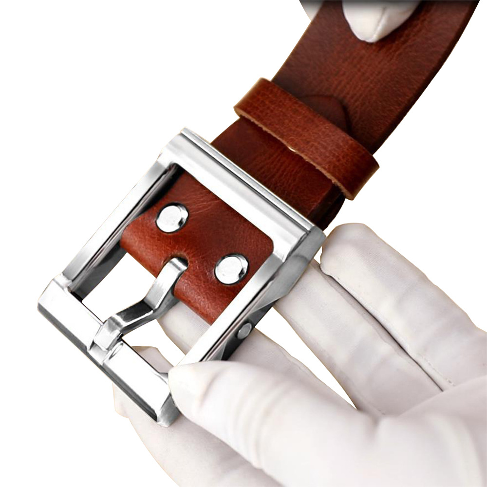 cinturón de hombre cinturón de aguja cinturón de cuero de vaca cinturón de negocios cinturón de cuero pu cinturón al por mayor [enviar perforador]