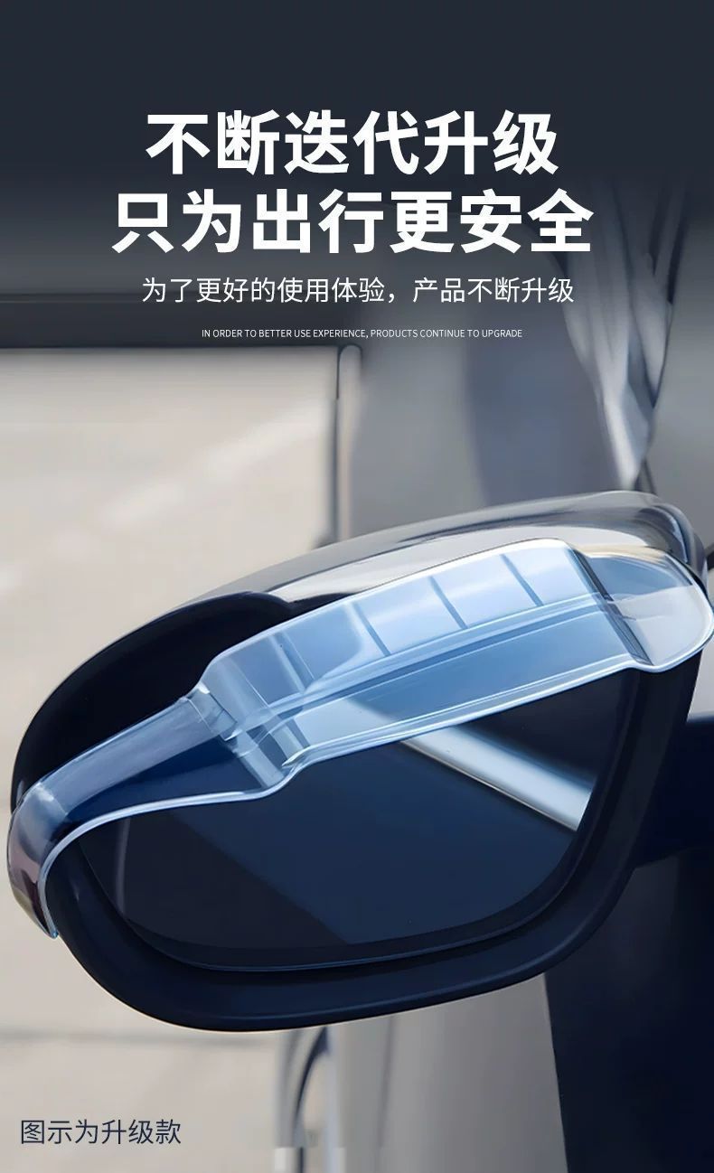Rearview mirror rain shield, car rain protection device, reflector, rearview mirror rain and sun protection integrated panel, new type rain shield