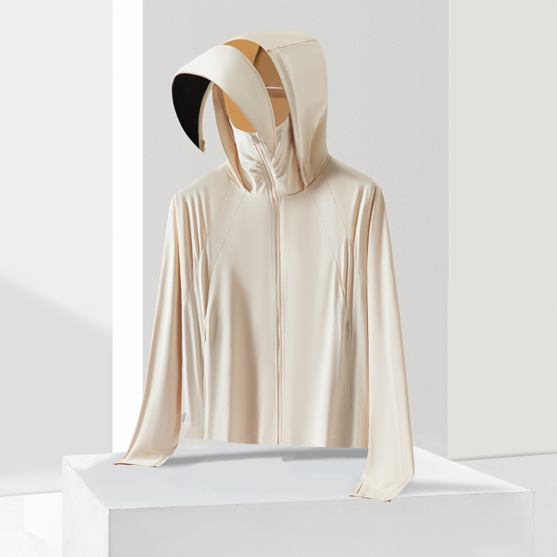 Chaqueta Corta de Protección Solar para Mujer de Nailon y Elastano