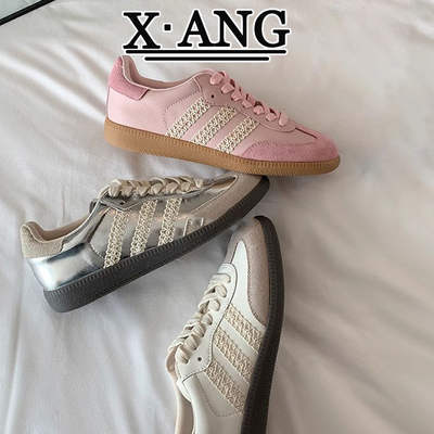 Genuine Leather German training shoes for women 2024 spring and summer new flat sneakers casual sneaker women's white shoes argan shoes