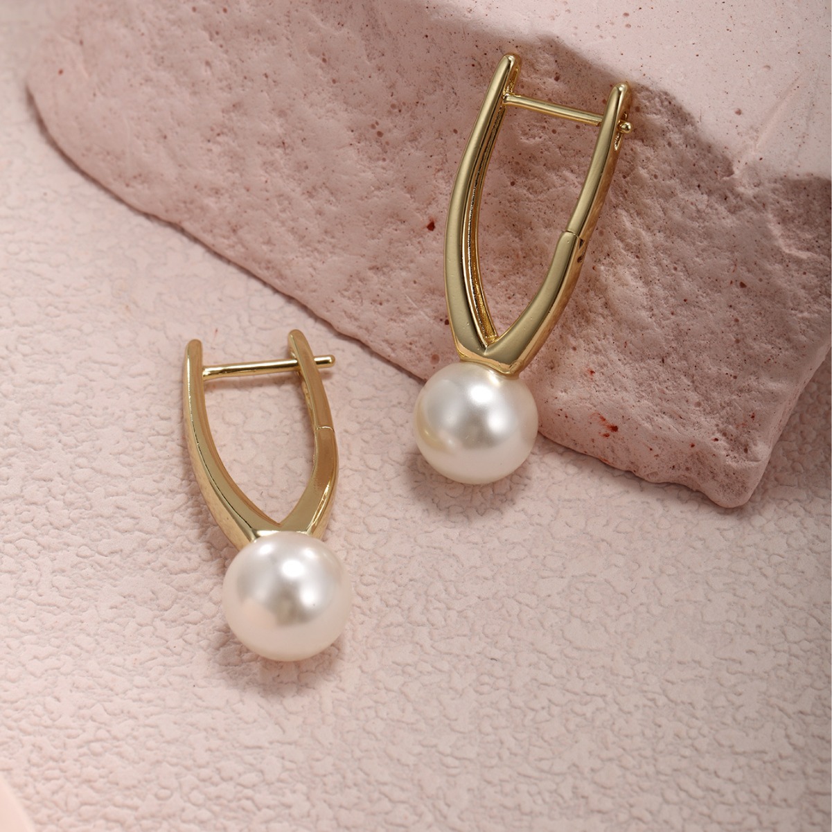 Xupar joyería nicho Luz de lujo imitación perla pendientes de moda de alto grado temperamento francés retro pendientes para las mujeres