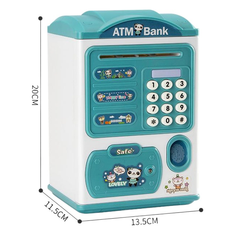 Casa inteligente contraseña caja de dinero automático rollo de dinero seguro ATM gran alcancía automática de huellas dactilares juguete portátil