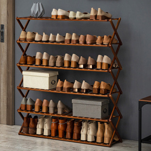 Simple Shoe Rack Shoe Cabinet Wooden Dormitory Occupies Small Storage Door Multi-Layer Dustproof Entry Shoe Rack Storage Rack