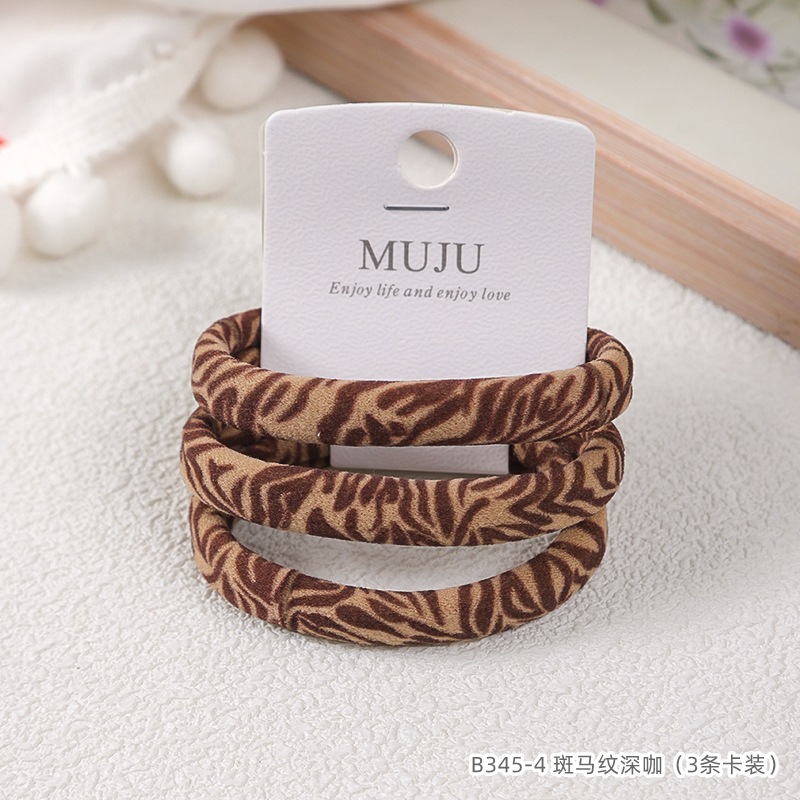 [Carga de tarjeta] sensación de alto nivel coreano de cabello de código de barras de moda de alta elasticidad de cabello anillo de cabello correa de cola de caballo