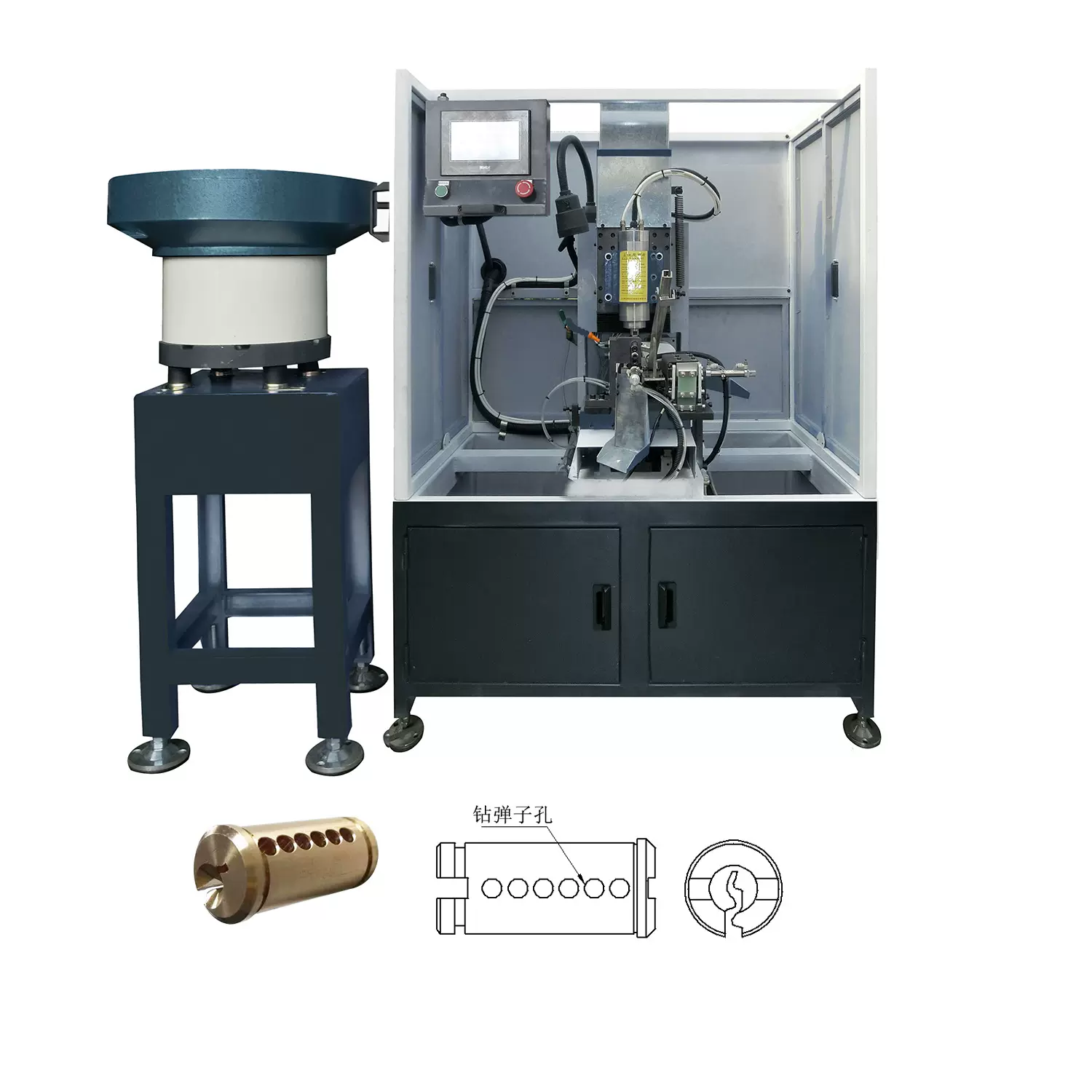 JZ-4A自动弹子孔钻孔机  五金制锁设备 造锁机器