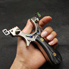 Street slingshot, monster stainless steel, ball with laser, hair rope with flat rubber bands, wholesale