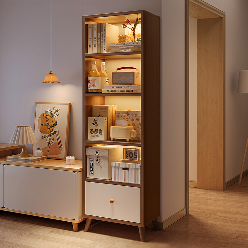 Armario de almacenamiento de varias capas junto al mueble de TV, armario de exhibición de sala de estar, estantería estrecha para el hogar, armario de almacenamiento para el dormitorio, armario de piso a techo