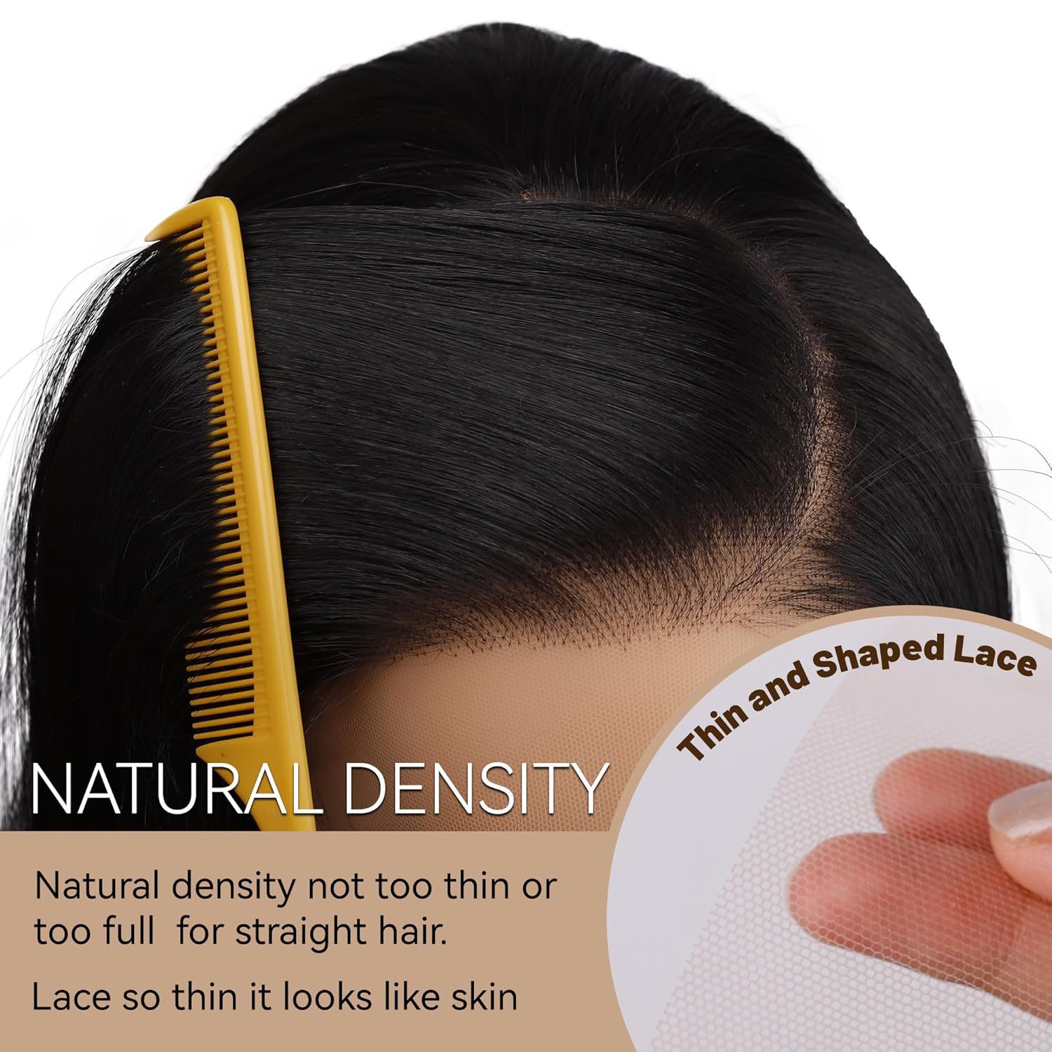 Amazon Hot 13x4 encaje fibra química pelucas de cabello negro largo recto cabello largo recto cubierta de seda de alta temperatura