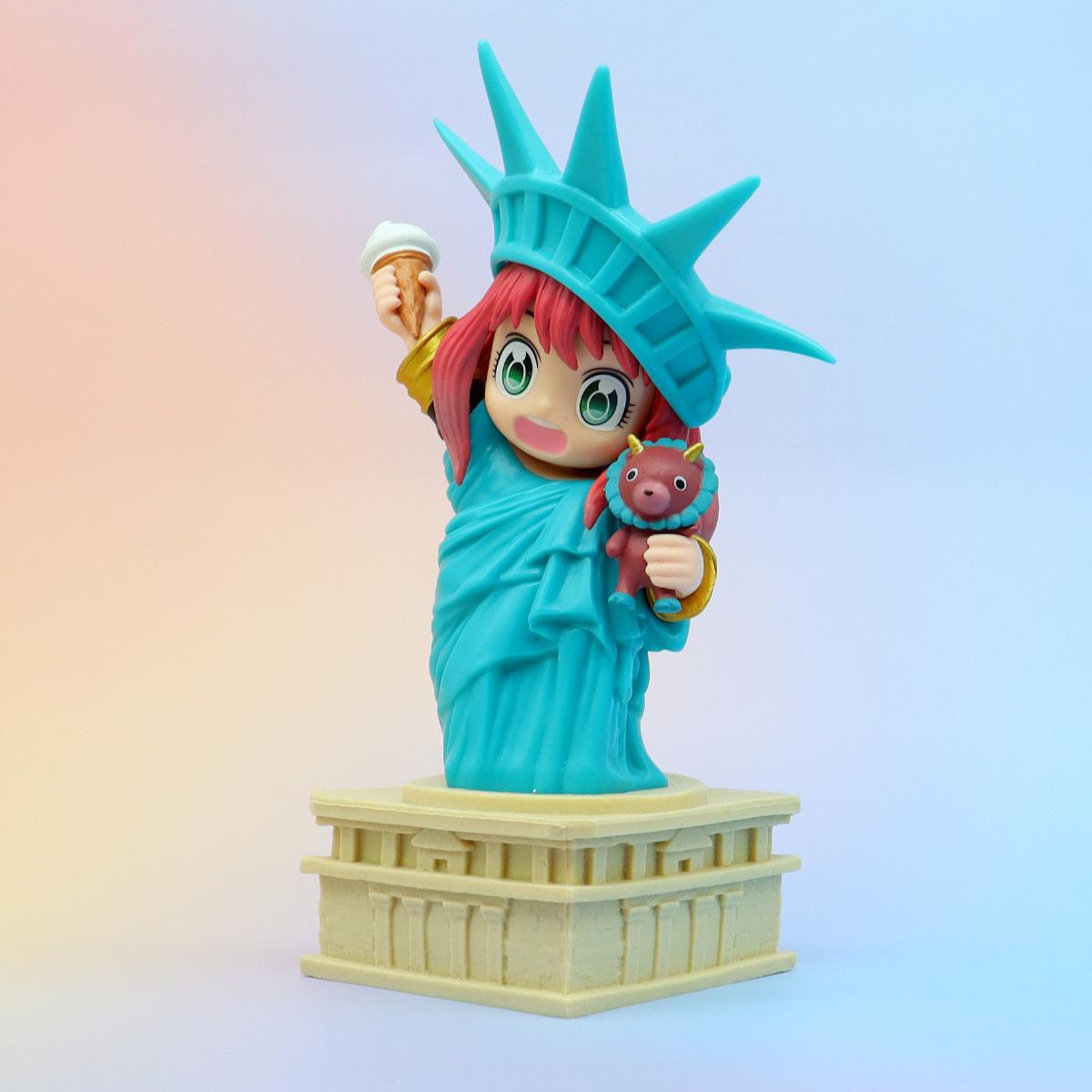 (2개) 차오 플레이 스파이 플레이 홈 모델 자유의 여신상 아니아 데스크탑 장식 장식품 도매