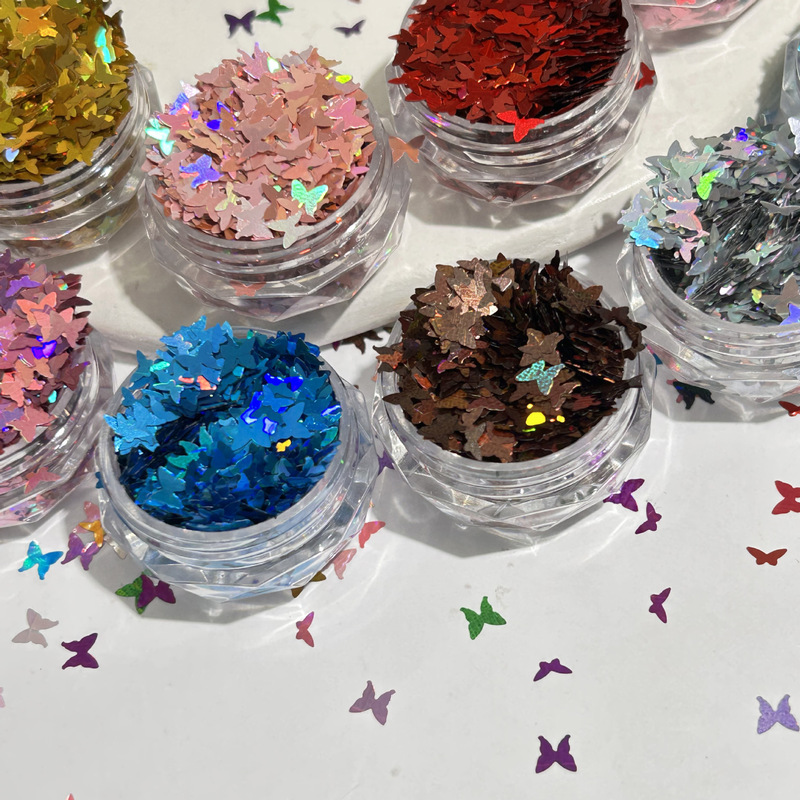 Colorful Butterfly Flashing Holographic Laser Glitter Sequins Nail Art Decoration Stickers DIY Handmade Toy Materials Colorful Butterfly Flashing Holographic Laser Glitter Sequins Nail Art Decoration Stickers DIY Handmade Toy Materials