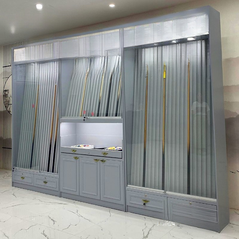 新款台球杆展示柜台球器材陈列柜球杆存放柜桌球杆柜台球室柜铭州