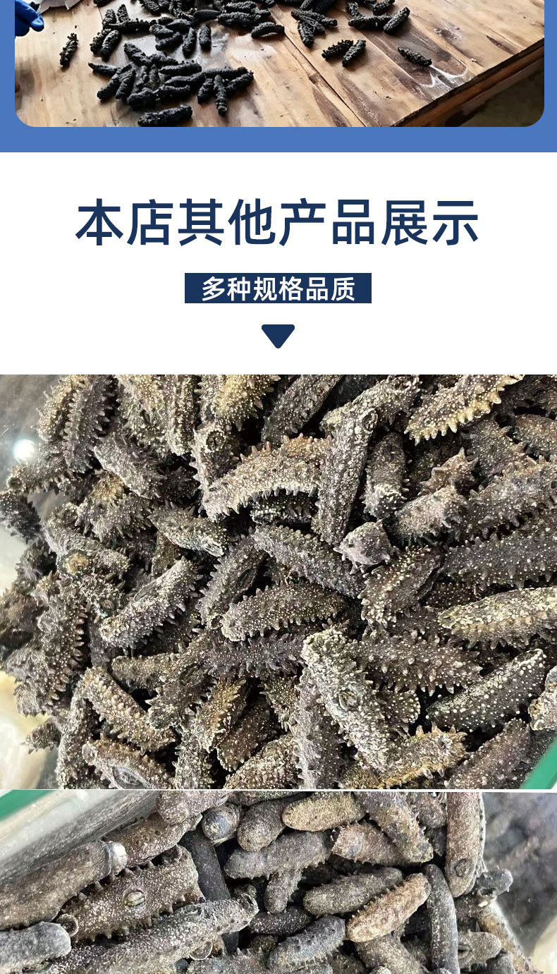 Dalian Lightly Dried Sea Cucumber 8 Year Liaoning Dried Sea Cucumber 50g Gift Box specifications
