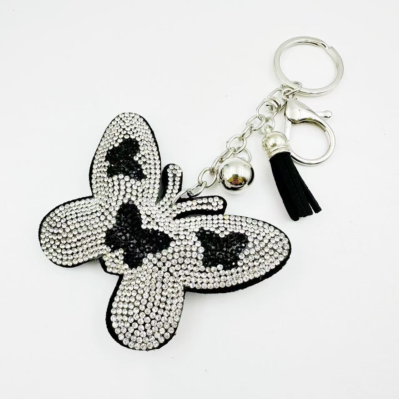 Daily Occasion 1 Piece Glam Sweet Butterfly Flannel Diamond Women's Keychain