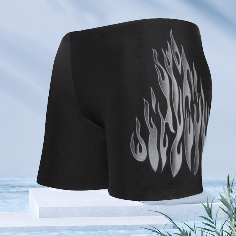 Baiya moda natación troncos de los hombres de la llama más el tamaño suelto y cómodo boxeador bañador anti-vergüenza fábrica de Ventas Directas