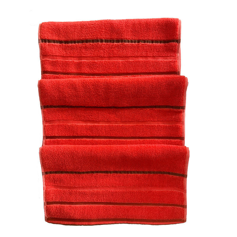 A Pair of Pure Red Wedding Towels, Festive Bridal Dowry Items, Couple Face Towels, Wedding Return Gift Towels